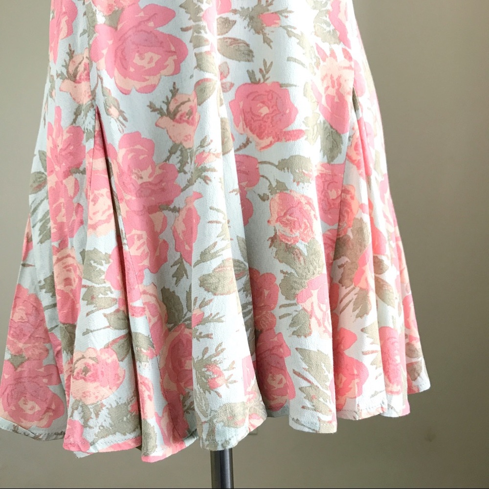 LA Hearts Floral Sun Dress Green Pink - Picture 6 of 8